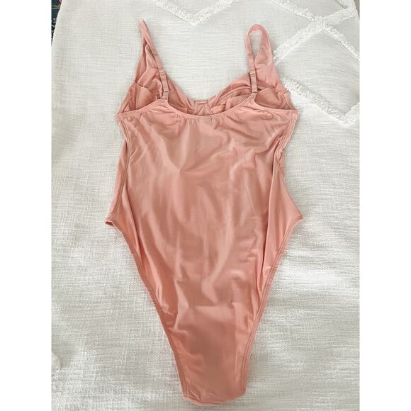We are HAH x Free People | NWT | Pink Eyes on Top Bodysuit in Rose | Sz L - Picture 7 of 12